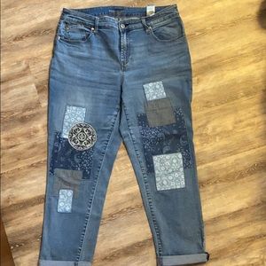 Chico’s Patchwork Boyfriend Jeans